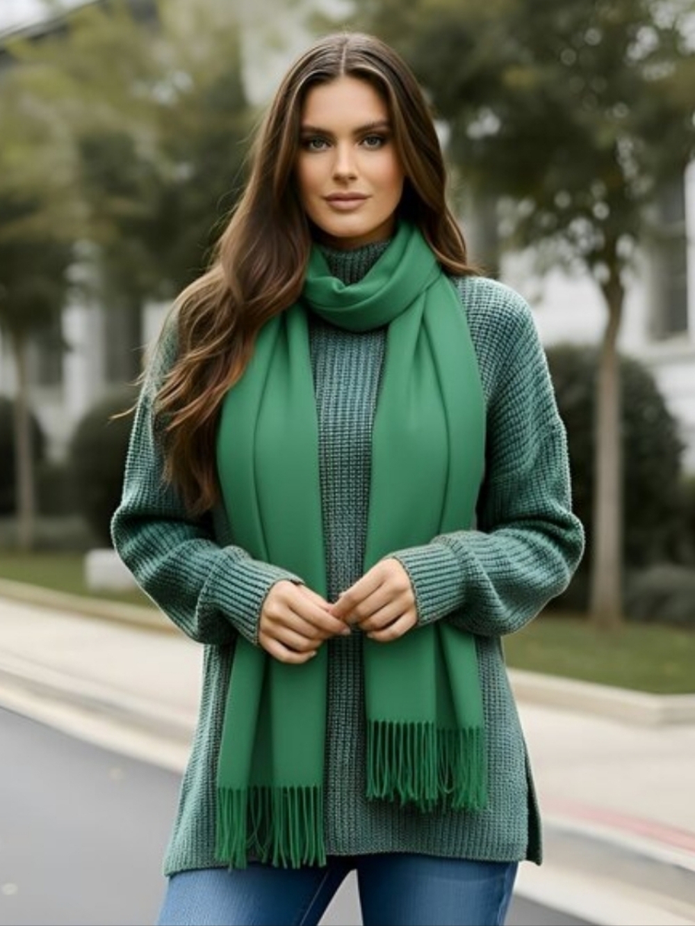 Oussum Women's Winter Viscose Scarf